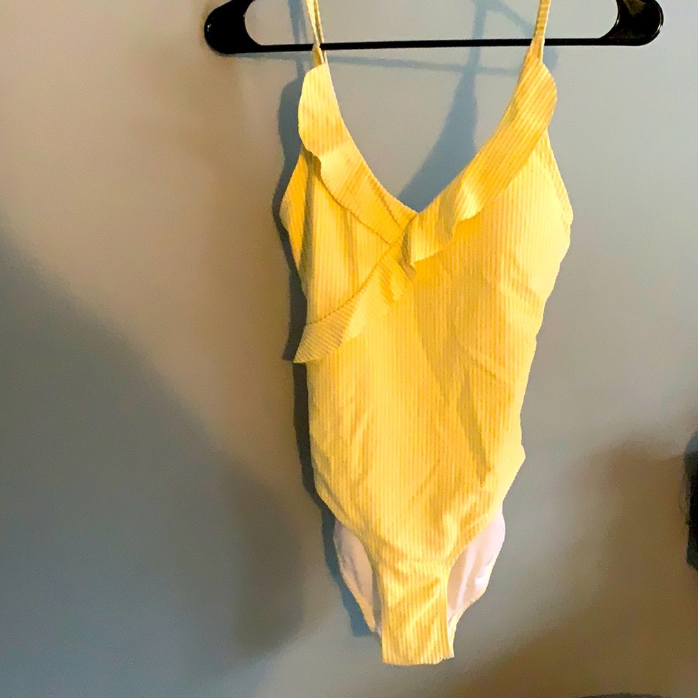 YELLOW & WHITE striped one piece so precious